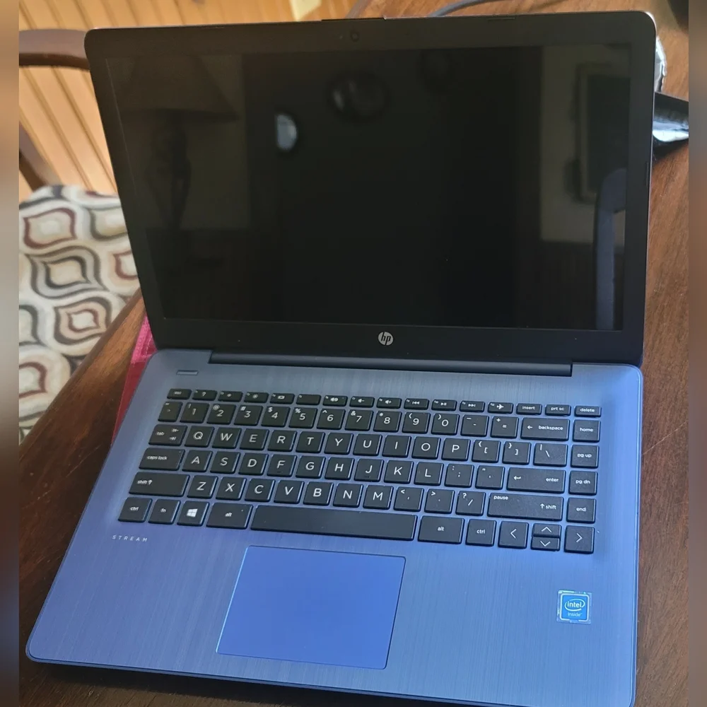 Blue HP Stream Laptop